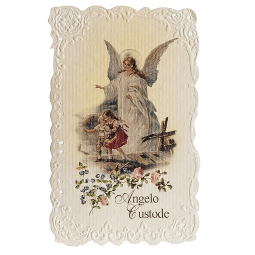 Holy card, Guardian Angel with prayer 1