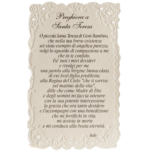Holy card, Saint Teresa with prayer 2