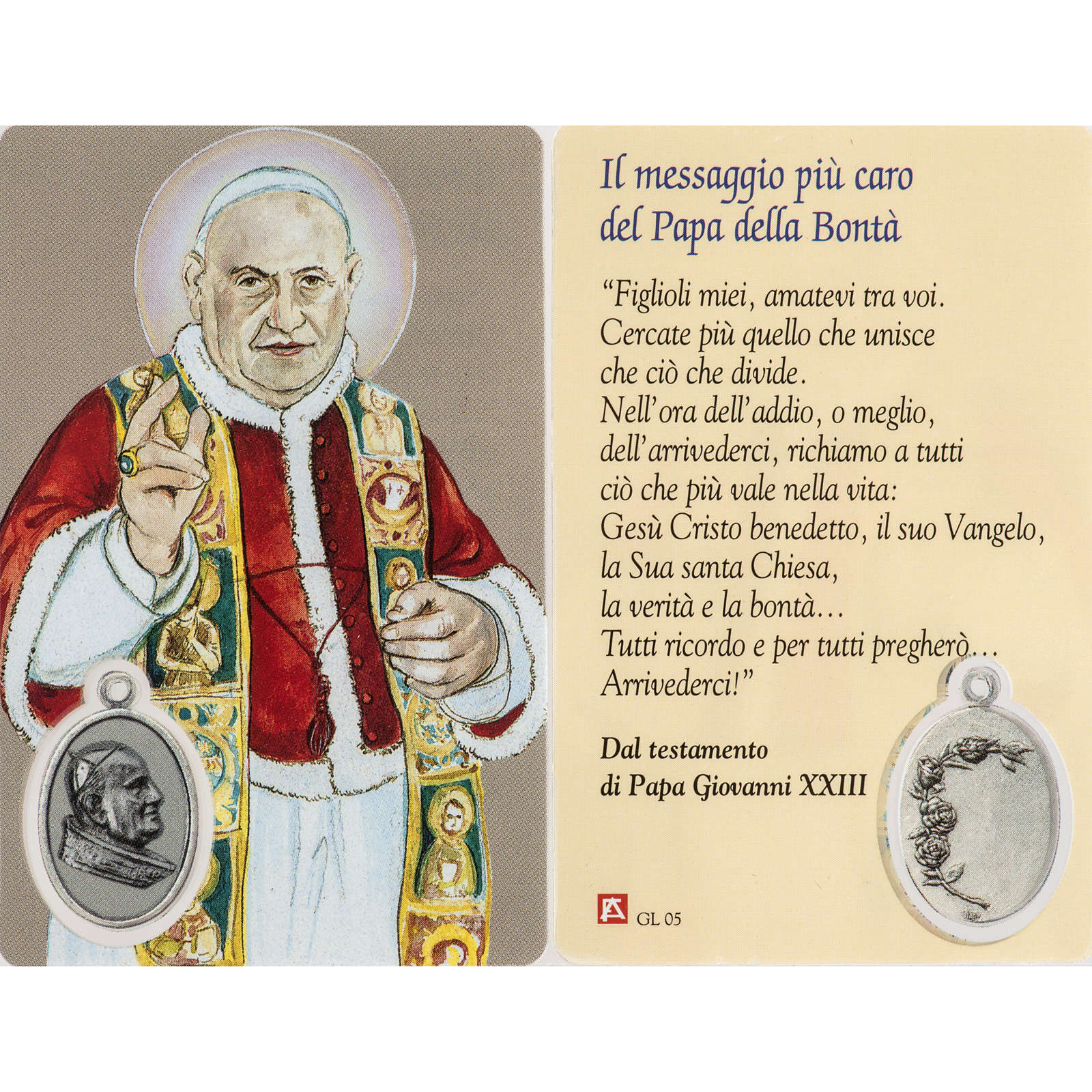 Holy card pope john paul xxiii with prayer laminated online sales