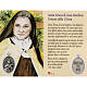 Heiligenbildchen, Heilige Teresa, Gebet in italienischer Sprache, laminiert s1