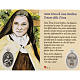 Holy card, image of Mother Teresa with prayer, laminated s1