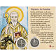 Holy card, Saint Benedict, laminated with prayer ITA s1