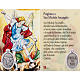 Holy card, Saint Michael with prayer, laminated s1