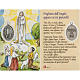 Immagine Madonna di Fatima con preghiera, plastificata s1
