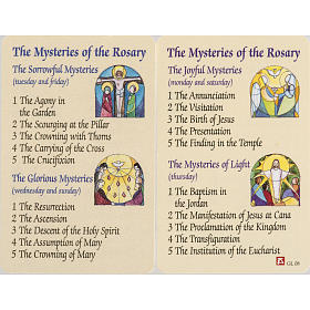 Holy card, Mysteries of the Rosary with prayer in ENGLISH | online ...