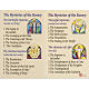 Holy card, Mysteries of the Rosary with prayer in ENGLISH s1