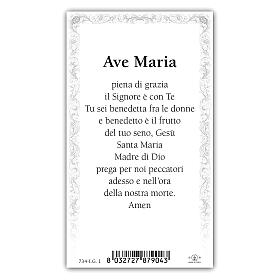 Heiligenbildchen, Madonna Ferruzzi, 10x5 cm, Gebet in italienischer Sprache