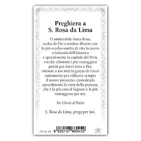 Holy card, Saint Rose of Lima, Prayer ITA 10x5 cm