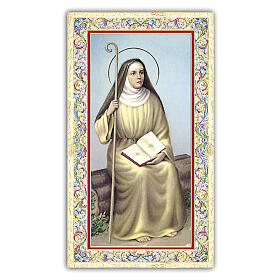 Heiligenbildchen, Heilige Monika, 10x5 cm, Gebet in italienischer Sprache