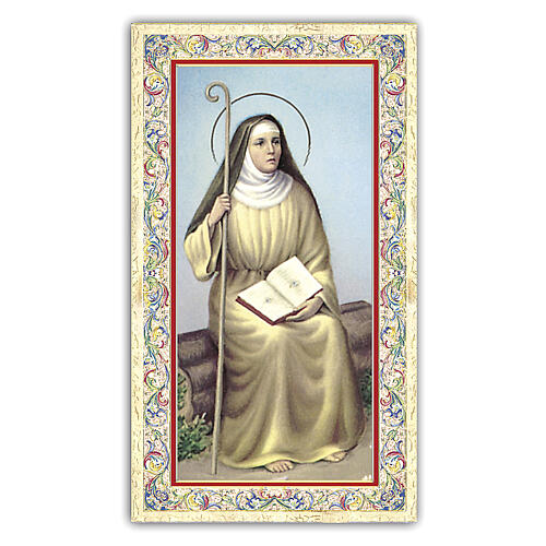 Heiligenbildchen, Heilige Monika, 10x5 cm, Gebet in italienischer Sprache 1