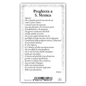 Holy card, Saint Monica, Prayer ITA, 10x5 cm