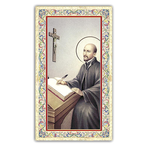 Holy card, Saint Ignatius of Loyola, Prayer ITA, 10x5 cm 1