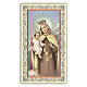 Heiligenbildchen, Unsere Liebe Frau auf dem Berge Karmel, 10x5 cm, Gebet in italienischer Sprache s1