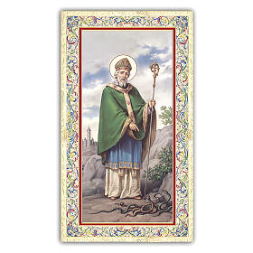 Heiligenbildchen, Heiliger Patrick, 10x5 cm, Gebet in italienischer Sprache