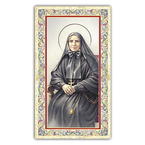 Holy card, Saint Fances Cabrini, Prayer ITA, 10x5 cm 1