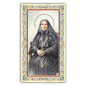 Holy card, Saint Fances Cabrini, Prayer ITA, 10x5 cm