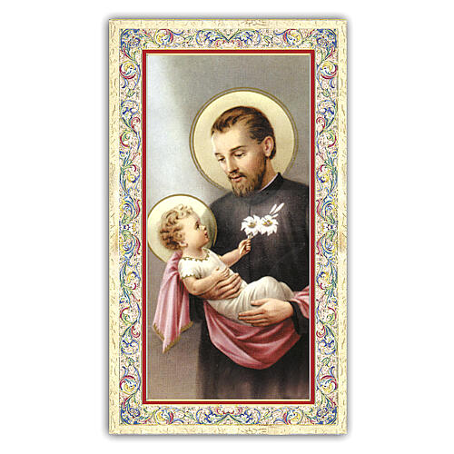 Heiligenbildchen, Heiliger Kajetan von Thiene, 10x5 cm, Gebet in italienischer Sprache 1