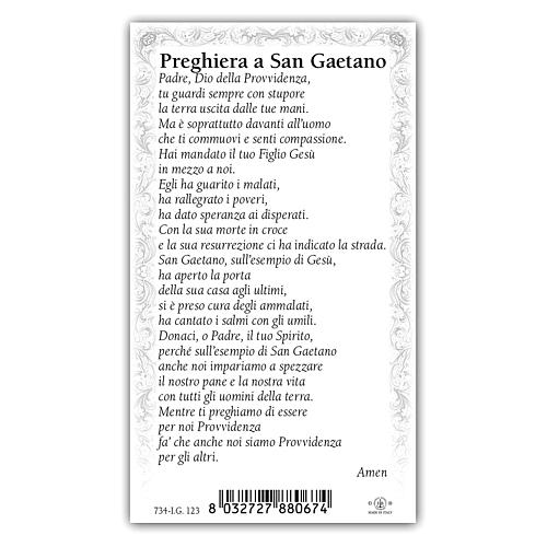Holy card, Saint Gaetano, Prayer ITA 10x5 cm 2