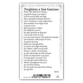 Holy card, Saint Gaetano, Prayer ITA 10x5 cm