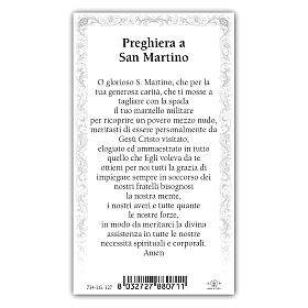 Holy card, Saint Martin, Prayer ITA 10x5 cm