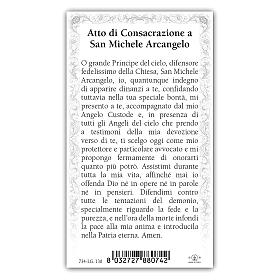 Holy card, Saint Michael Archangel, Prayer ITA 10x5 cm