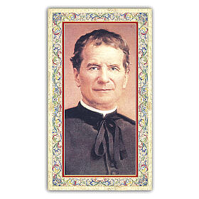 Heiligenbildchen, Don Bosco, 10x5 cm, Gebet in italienischer Sprache