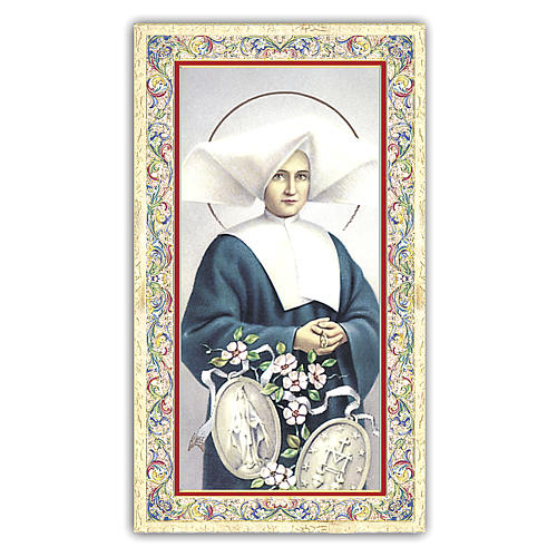 Holy card, Saint Catherine Laboure, Prayer ITA 10x5 cm 1