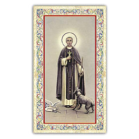 Heiligenbildchen, Heiliger Martin von Porres, 10x5 cm, Gebet in italienischer Sprache