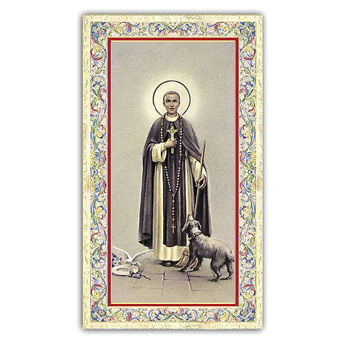 Heiligenbildchen, Heiliger Martin von Porres, 10x5 cm, Gebet in italienischer Sprache 1