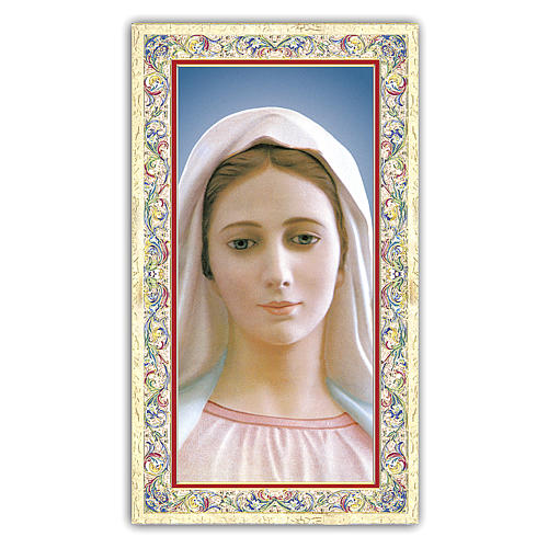 Holy card, Our Lady of Medjugorje, Prayer ITA 10x5 cm 1