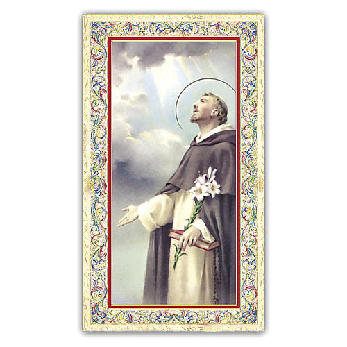 Holy card, Saint Dominic, Prayer ITA 10x5 cm 1