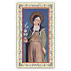 Heiligenbildchen, Heilige Klara von Assisi, 10x5 cm, Gebet in italienischer Sprache s1