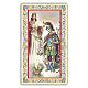 Heiligenbildchen, Heilige Barbara & Heiliger Florian, 10x5 cm, Gebet in italienischer Sprache s1