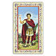 Heiligenbildchen, Heiliger Expedit, 10x5 cm, Gebet in italienischer Sprache s1