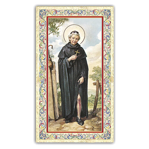 Heiligenbildchen, Heiliger Peregrinus Laziosi, 10x5 cm, Gebet in italienischer Sprache 1