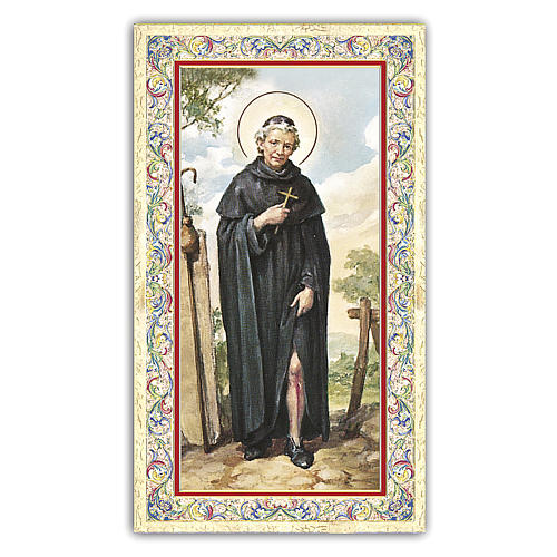Holy card, Saint Peregrine, Prayer ITA, 10x5 cm 1