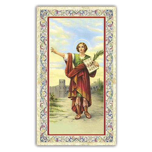 Holy card, Saint Pancras, Prayer ITA, 10x5 cm 1