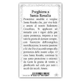Heiligenbildchen, Heilige Rosalia, 10x5 cm, Gebet in italienischer Sprache