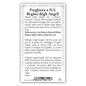 Heiligenbildchen, Thronende Muttergottes, 10x5 cm, Gebet in italienischer Sprache