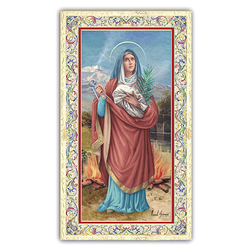 Holy card, Saint Agatha, Prayer ITA, 10x5 cm 1