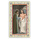 Heiligenbildchen, Apostel Thomas, 10x5 cm, Gebet in italienischer Sprache s1