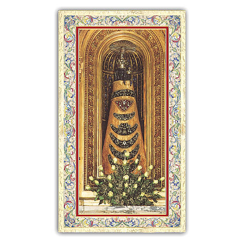 Image de dévotion Statue Vierge de Lorette 10x5 cm 1
