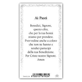 Heiligenbildchen, Letztes Abendmahl, 10x5 cm, Gebet in italienischer Sprache