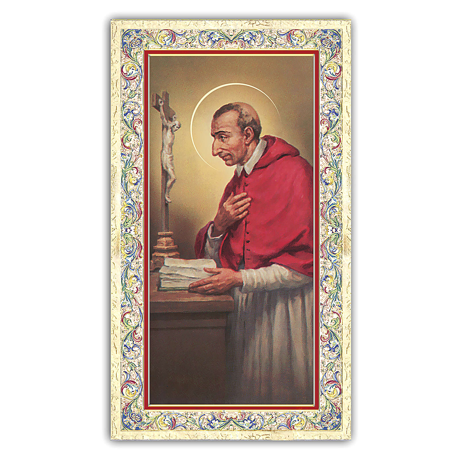 Saint Charles Borromeo Laminiert Heilig Karte Sich Gebet St