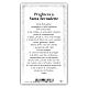 Holy card, Saint Bernadette, Prayer ITA, 10x5 cm s2