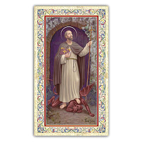 Heiligenbildchen, Heiliger Wilhelm, 10x5 cm, Gebet in italienischer Sprache