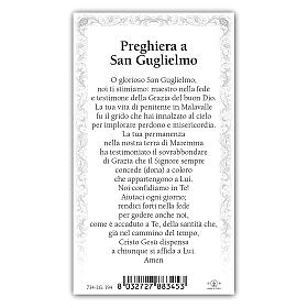 Heiligenbildchen, Heiliger Wilhelm, 10x5 cm, Gebet in italienischer Sprache