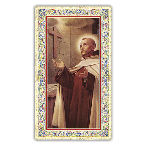 Heiligenbildchen, Heiliger Johannes vom Kreuz, 10x5 cm, Gebet in italienischer Sprache 1
