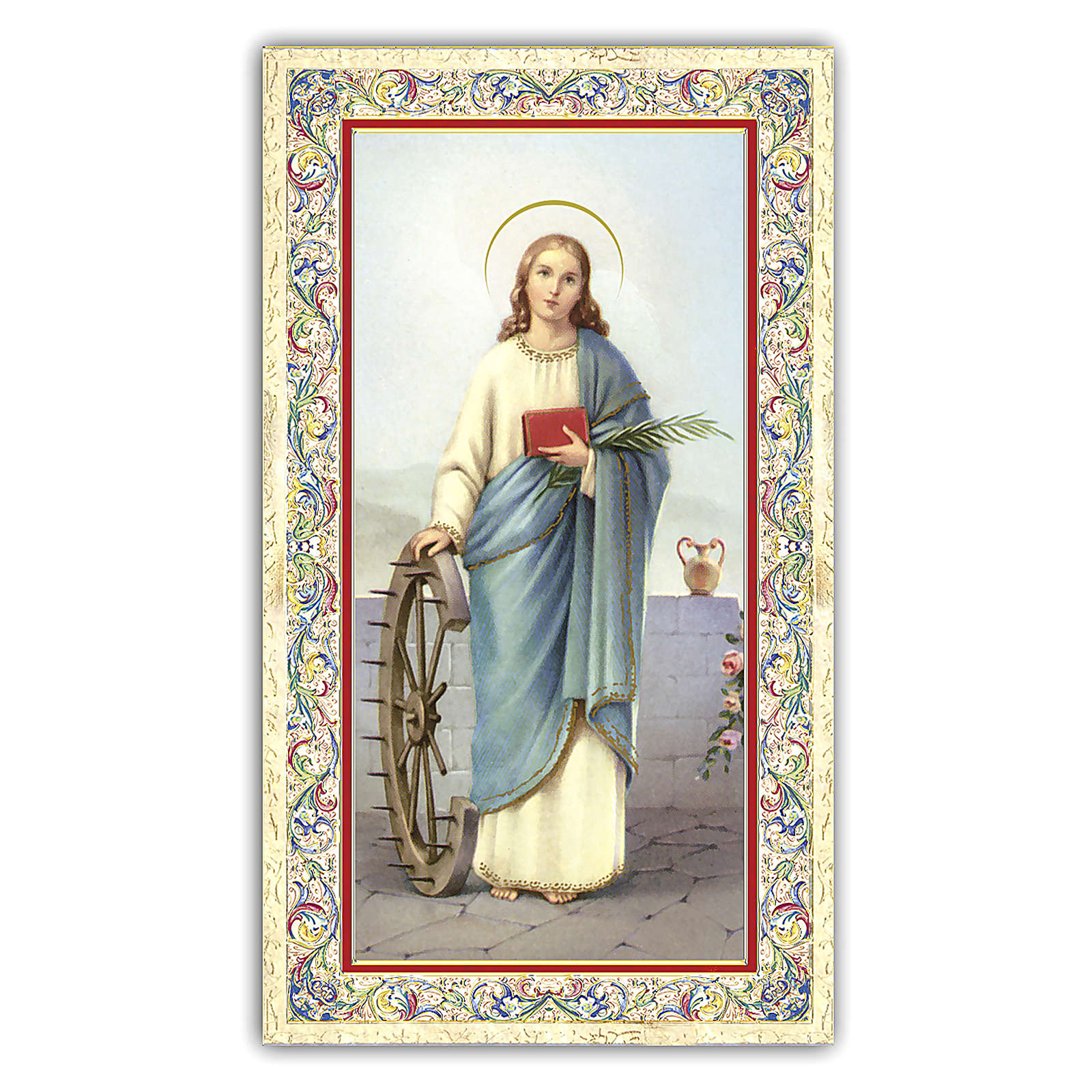 Holy card, Saint Catherine of Alexandria, Prayer ITA 10x5 cm online