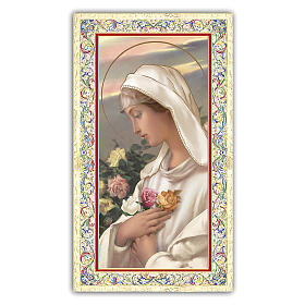 Holy card, Mary Mystic Rose, Prayer ITA 10x5 cm